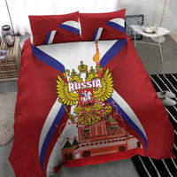Russia Day Bedding Set Coat Of Arms With Saint Basil's Cathedral