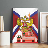 Russia Day Canvas Wall Art Coat Of Arms With Saint Basil's Cathedral
