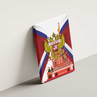 Russia Day Canvas Wall Art Coat Of Arms With Saint Basil's Cathedral