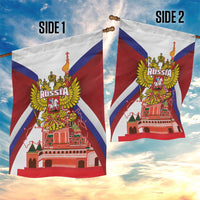 Russia Day Garden Flag Coat Of Arms With Saint Basil's Cathedral