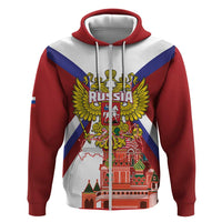 Russia Day Hoodie Coat Of Arms With Saint Basil's Cathedral