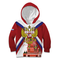 Russia Day Kid Hoodie Coat Of Arms With Saint Basil's Cathedral