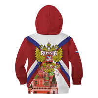 Russia Day Kid Hoodie Coat Of Arms With Saint Basil's Cathedral