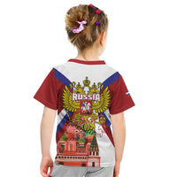 Russia Day Kid T Shirt Coat Of Arms With Saint Basil's Cathedral