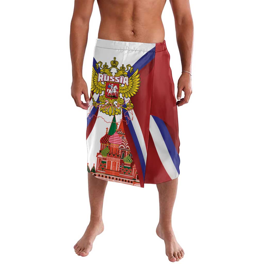 Russia Day Lavalava Coat Of Arms With Saint Basil's Cathedral