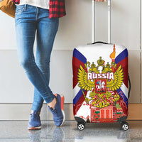 Russia Day Luggage Cover Coat Of Arms With Saint Basil's Cathedral