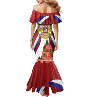 Russia Day Mermaid Dress Coat Of Arms With Saint Basil's Cathedral