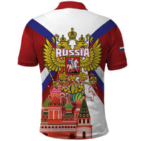 Russia Day Polo Shirt Coat Of Arms With Saint Basil's Cathedral