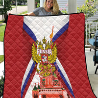 Russia Day Quilt Coat Of Arms With Saint Basil's Cathedral