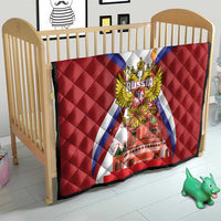 Russia Day Quilt Coat Of Arms With Saint Basil's Cathedral