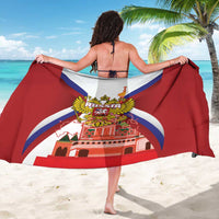 Russia Day Sarong Coat Of Arms With Saint Basil's Cathedral