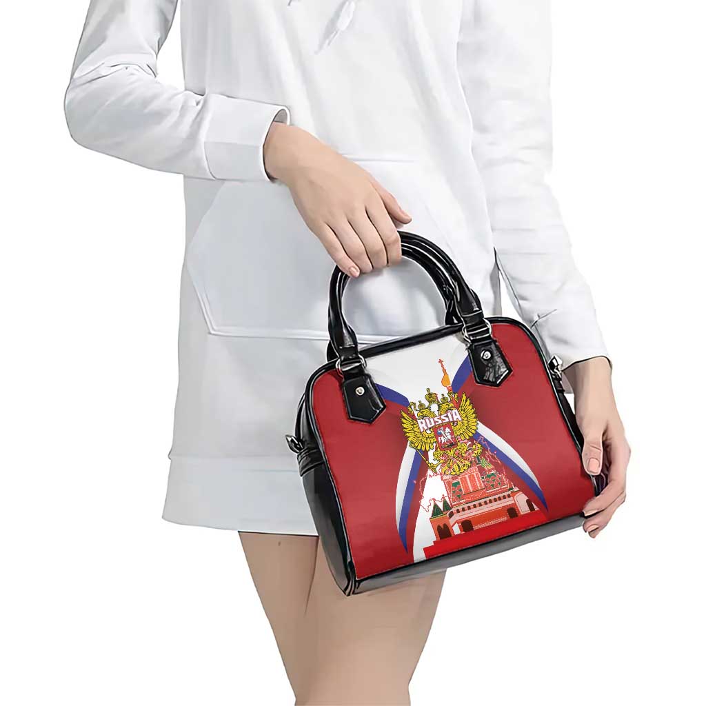 Russia Day Shoulder Handbag Coat Of Arms With Saint Basil's Cathedral