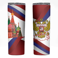 Russia Day Skinny Tumbler Coat Of Arms With Saint Basil's Cathedral