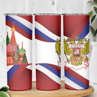 Russia Day Skinny Tumbler Coat Of Arms With Saint Basil's Cathedral