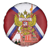 Russia Day Spare Tire Cover Coat Of Arms With Saint Basil's Cathedral