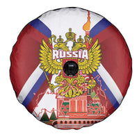 Russia Day Spare Tire Cover Coat Of Arms With Saint Basil's Cathedral