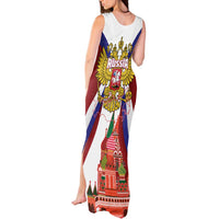 Russia Day Tank Maxi Dress Coat Of Arms With Saint Basil's Cathedral