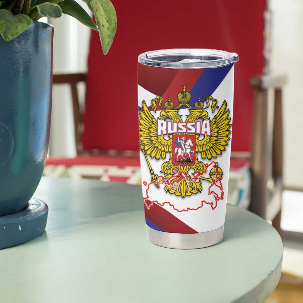 Russia Day Tumbler Cup Coat Of Arms With Saint Basil's Cathedral