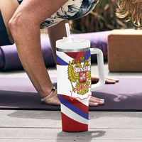 Russia Day Tumbler With Handle Coat Of Arms With Saint Basil's Cathedral
