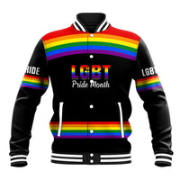 Pride Month LGBT Baseball Jacket Proud Of Who I Am Black - Wonder Print Shop