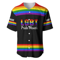 Pride Month LGBT Baseball Jersey Proud Of Who I Am Black - Wonder Print Shop