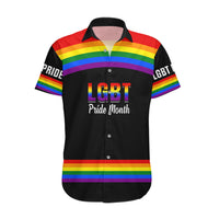 Pride Month LGBT Hawaiian Shirt Proud Of Who I Am Black - Wonder Print Shop