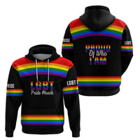 Pride Month LGBT Hoodie Proud Of Who I Am Black - Wonder Print Shop