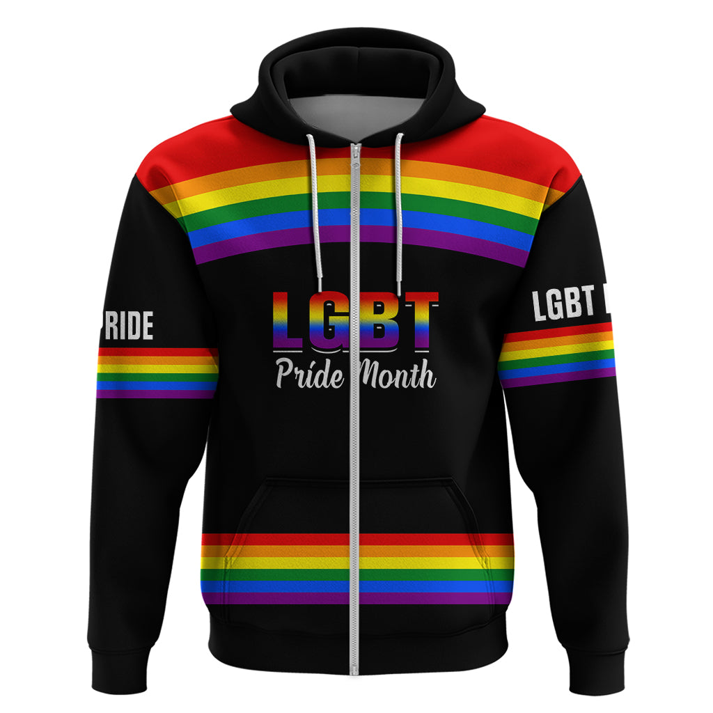 Pride Month LGBT Hoodie Proud Of Who I Am Black - Wonder Print Shop