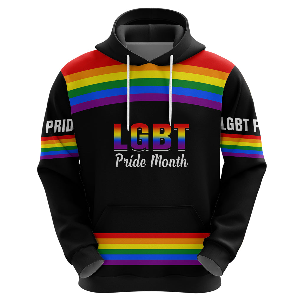 Pride Month LGBT Hoodie Proud Of Who I Am Black - Wonder Print Shop
