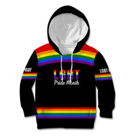 Pride Month LGBT Kid Hoodie Proud Of Who I Am Black - Wonder Print Shop