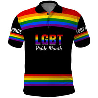 Pride Month LGBT Polo Shirt Proud Of Who I Am Black - Wonder Print Shop