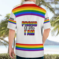 Pride Month LGBT Hawaiian Shirt Proud Of Who I Am White - Wonder Print Shop
