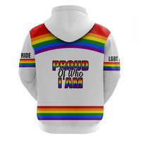 Pride Month LGBT Hoodie Proud Of Who I Am White - Wonder Print Shop