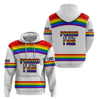 Pride Month LGBT Hoodie Proud Of Who I Am White - Wonder Print Shop