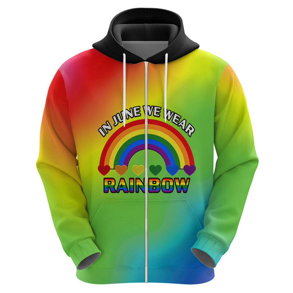 Pride Month LGBT Hoodie In June We Wear Rainbow - Wonder Print Shop
