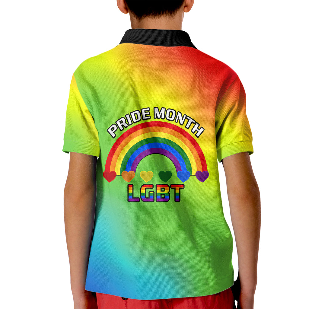 Pride Month LGBT Kid Polo Shirt In June We Wear Rainbow - Wonder Print Shop