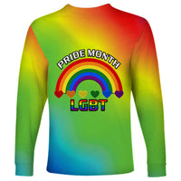 Pride Month LGBT Long Sleeve Shirt In June We Wear Rainbow - Wonder Print Shop