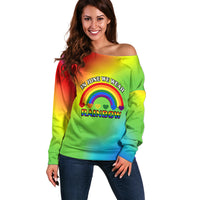 Pride Month LGBT Off Shoulder Sweater In June We Wear Rainbow - Wonder Print Shop