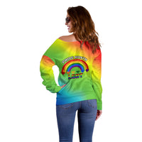 Pride Month LGBT Off Shoulder Sweater In June We Wear Rainbow - Wonder Print Shop