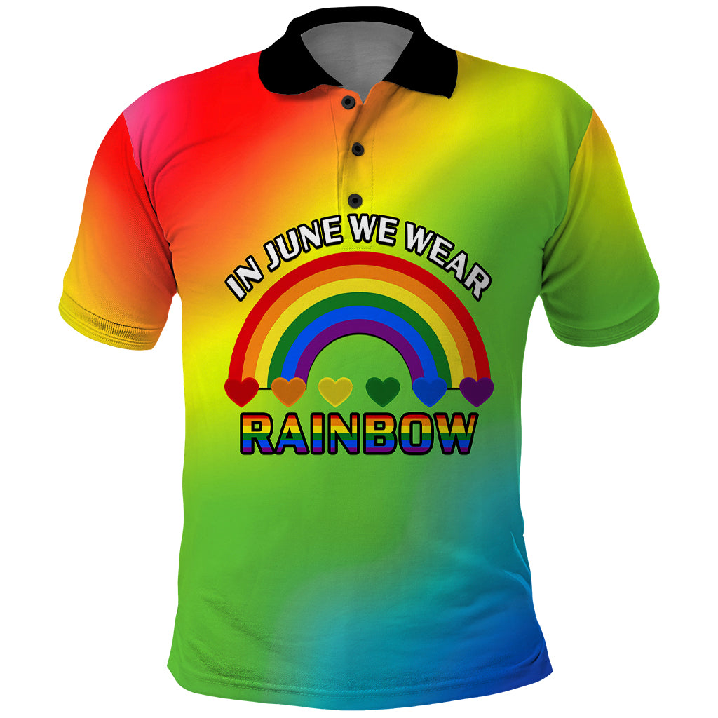 Pride Month LGBT Polo Shirt In June We Wear Rainbow - Wonder Print Shop
