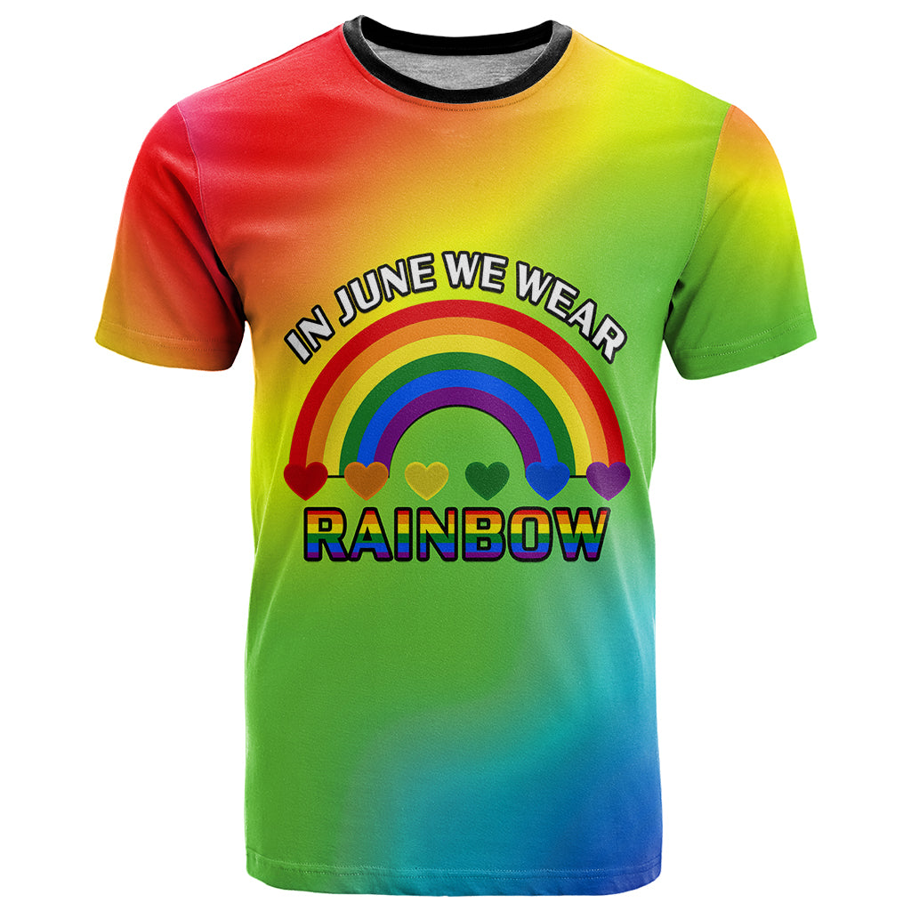 Pride Month LGBT T Shirt In June We Wear Rainbow - Wonder Print Shop