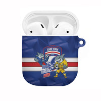 Cabo Verde Football 2026 AirPods Case Forca Tubaroes Azuis