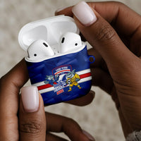 Cabo Verde Football 2026 AirPods Case Forca Tubaroes Azuis