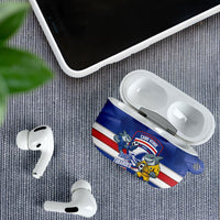 Cabo Verde Football 2026 AirPods Case Forca Tubaroes Azuis