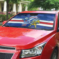 Cabo Verde Football 2026 Auto Sun Shade Forca Tubaroes Azuis