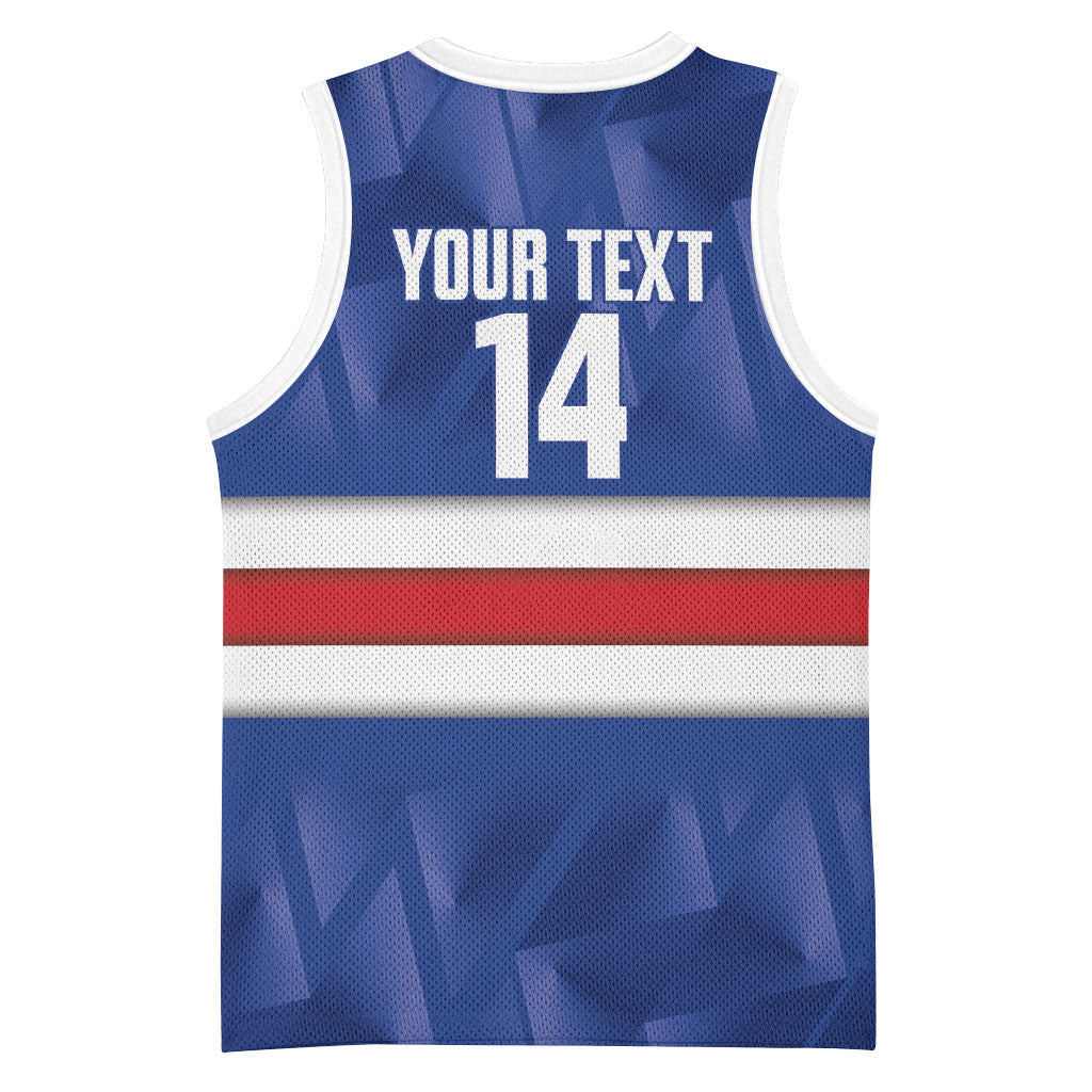 Cabo Verde Football 2026 Custom Basketball Jersey Forca Tubaroes Azuis