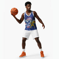 Cabo Verde Football 2026 Custom Basketball Jersey Forca Tubaroes Azuis
