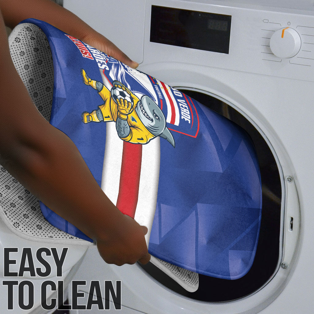 Cabo Verde Football 2026 Bathroom Set Forca Tubaroes Azuis
