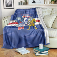 Cabo Verde Football 2026 Blanket Forca Tubaroes Azuis