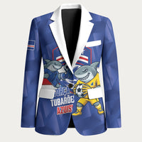 Cabo Verde Football 2026 Custom Blazer Forca Tubaroes Azuis